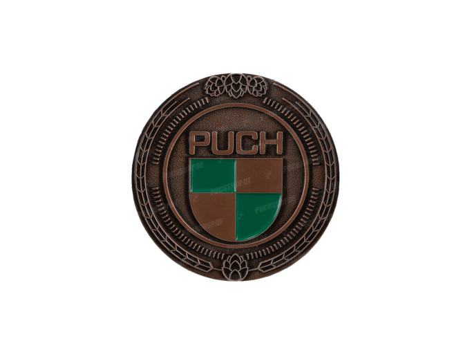 Badge / Emblem Puch logo Bronze mit Emaille 47mm RealMetal main